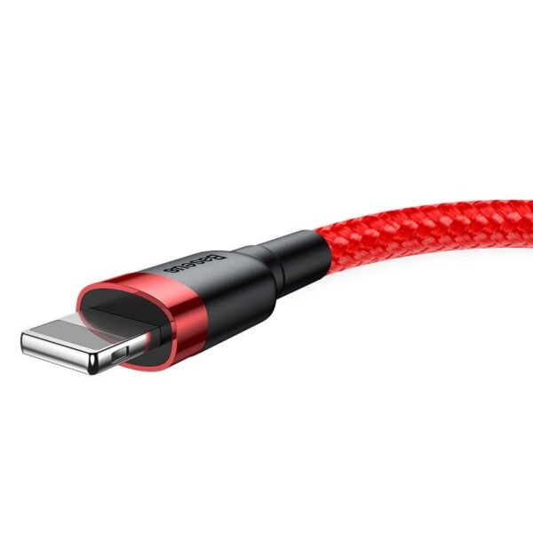 Baseus Cafule USB Lightning laidas 2,4A 1 m (juodas + raudonas) - Image 4