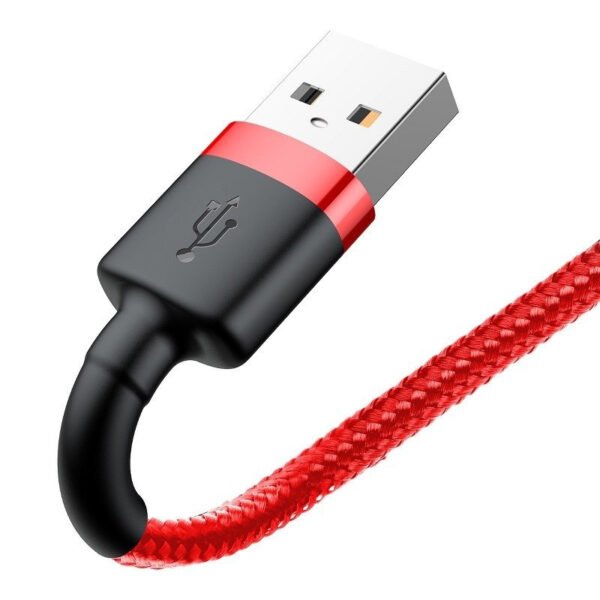 Baseus Cafule USB Lightning laidas 2,4A 1 m (juodas + raudonas) - Image 5