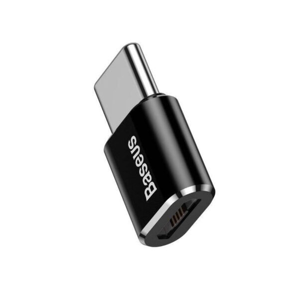 Baseus Micro USB į USB Type-C adapteris - juodas - Image 3