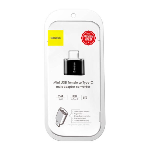 Baseus Micro USB į USB Type-C adapteris - juodas - Image 7