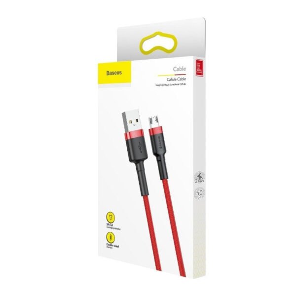 Mikro USB Baseus Cafule 1,5A 2 m (raudonas) - Image 6