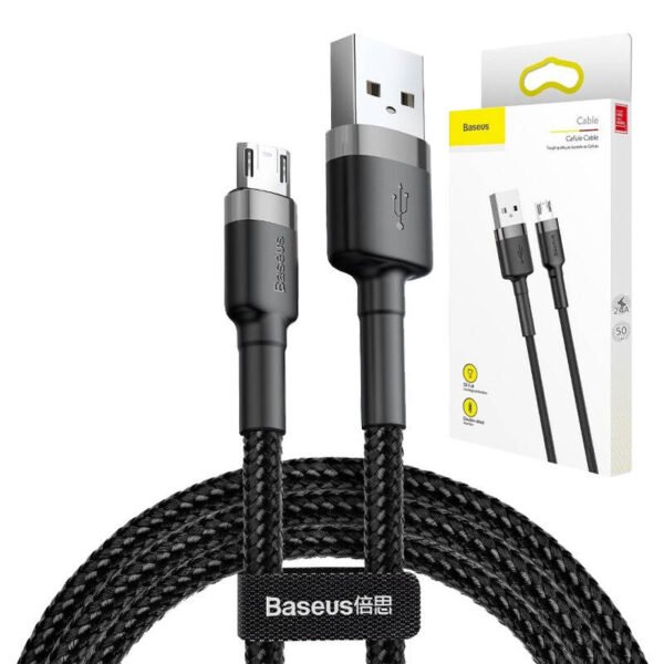 Baseus Cafule Micro USB kabelis 1,5A 2 m (pilkas + juodas) - Image 7