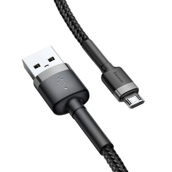 Baseus Cafule Micro USB kabelis 1,5A 2 m (pilkas + juodas) - Image 3