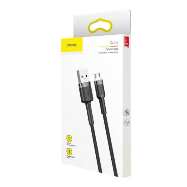 Baseus Cafule Micro USB kabelis 1,5A 2 m (pilkas + juodas) - Image 6