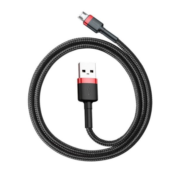 Baseus Cafule Micro USB kabelis 1,5A 2 m (raudonas + juodas) - Image 3
