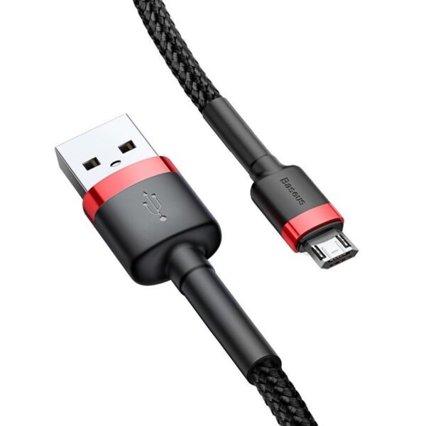 Baseus Cafule Micro USB kabelis 1,5A 2 m (raudonas + juodas) - Image 4