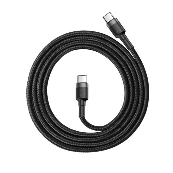 Baseus Cafule kabelis USB-C PD 2.0 QC 3.0 60W 1m (juodas+pilkas) - Image 2