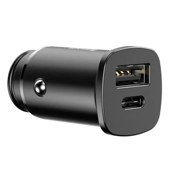 Automobilinis įkroviklis Baseus Square PPS QC4.0 / PD3.0 5A 30W (juodas) - Image 3