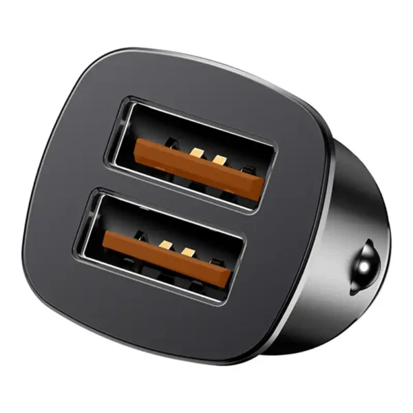 Automobilinis įkroviklis Baseus Square 2xUSB QC3.0 5A 30W (juodas) - Image 5