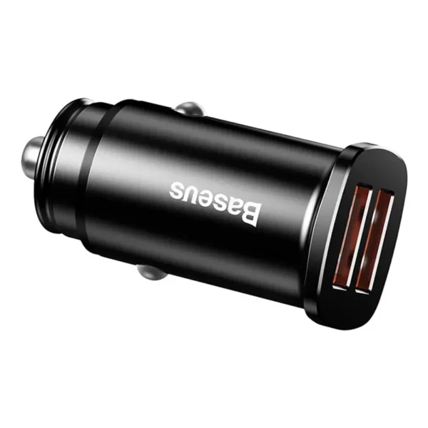 Automobilinis įkroviklis Baseus Square 2xUSB QC3.0 5A 30W (juodas) - Image 4