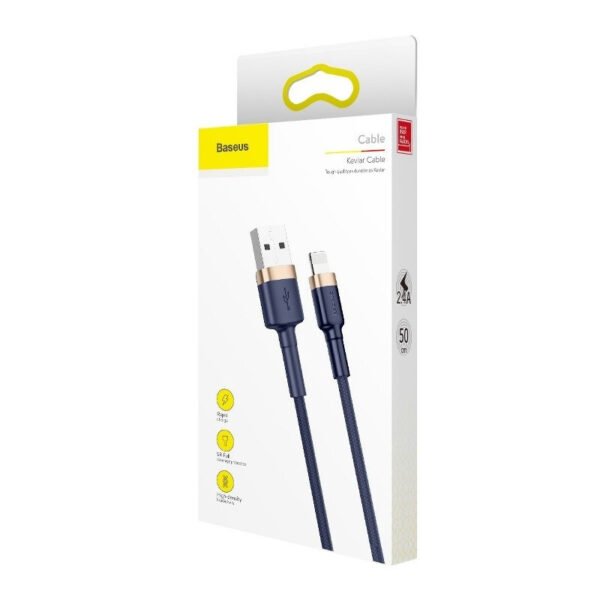 Baseus Cafule Lightning kabelis 1,5A 2 m (auksinis+tamsiai mėlynas) - Image 9