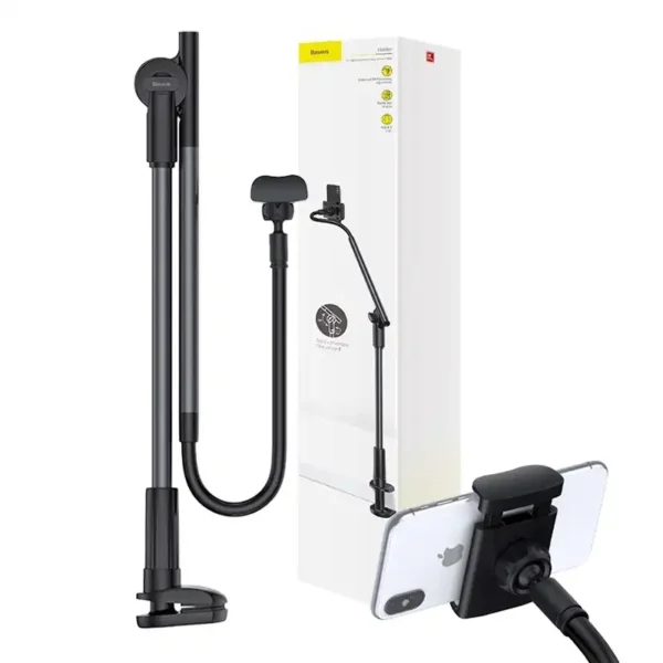 Baseus rankena su spaustuku išmaniajam telefonui arba planšetiniam kompiuteriui (pilka) - Image 8