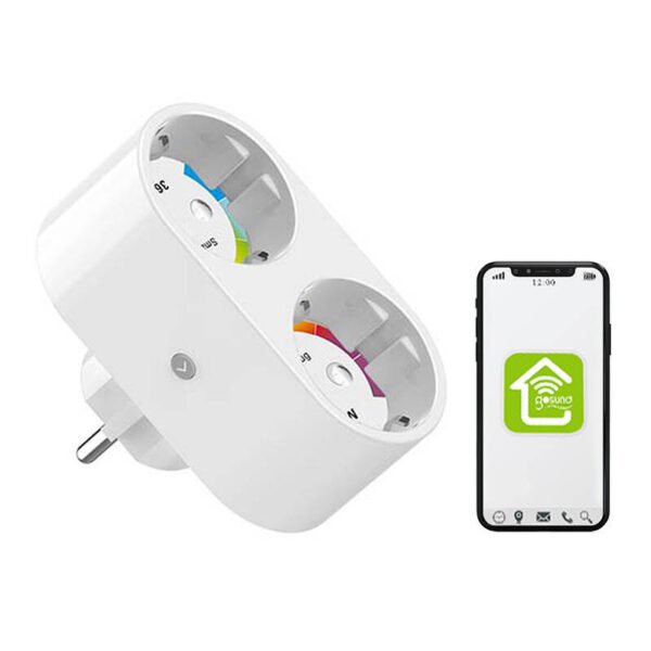 Dvigubas išmanusis kištukas WiFi Gosund SP211 3500W, Tuya - Image 8