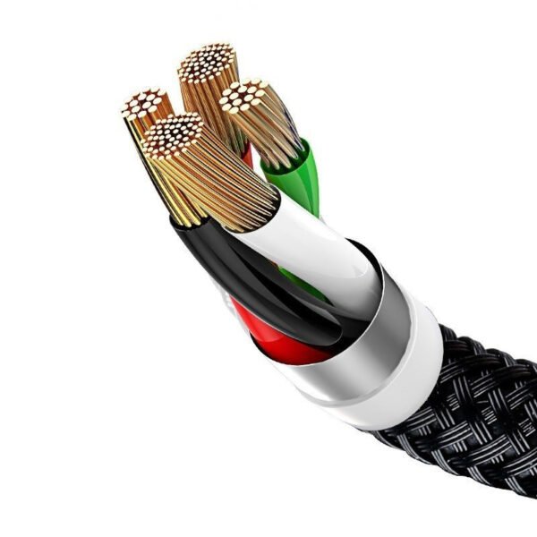 Baseus 3v1 kabelis USB-C / Lightning / Micro 3,5A 0,3 m (juodas) - Image 10