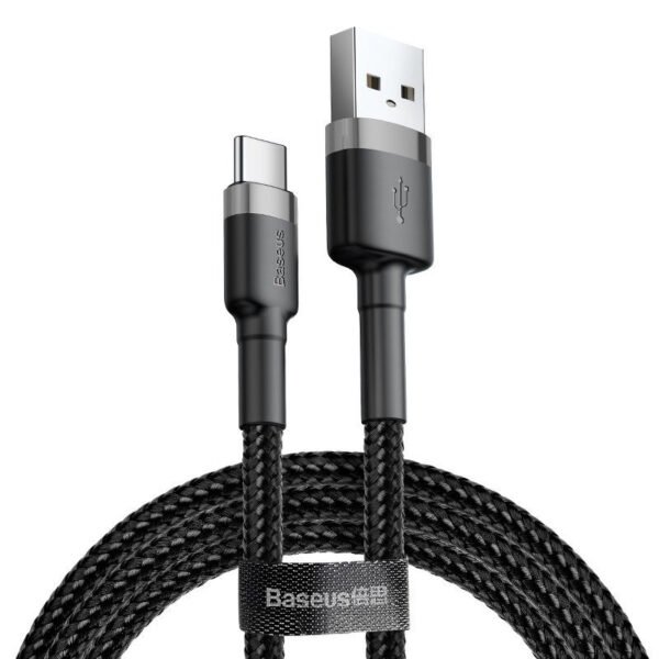 Baseus Cafule USB-C kabelis 2A 3 m (juodas+pilkas) - Image 2