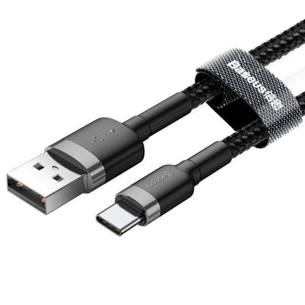 Baseus Cafule USB-C kabelis 2A 3 m (juodas+pilkas) - Image 3