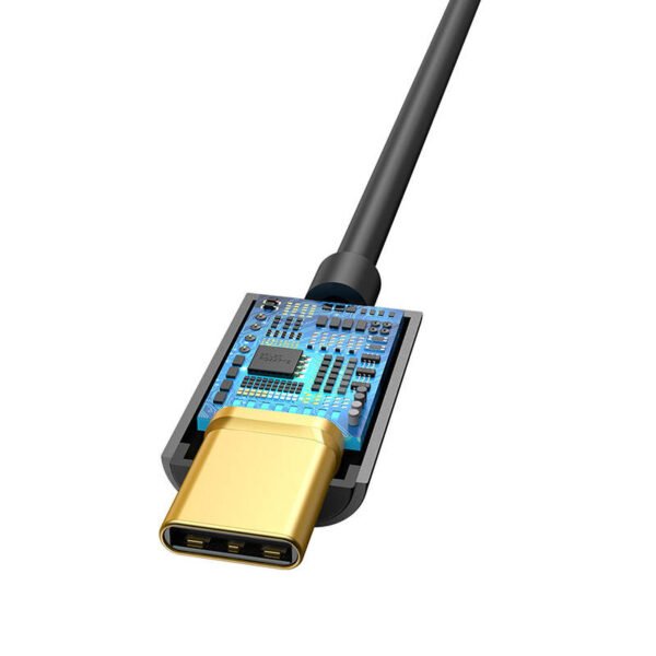 Baseus L54 garso adapteris USB-C + mini lizdas 3,5 mm (juodas) - Image 4