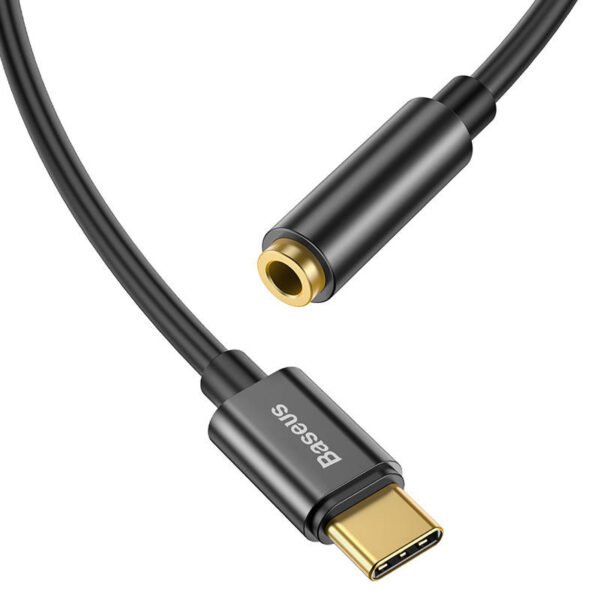 Baseus L54 garso adapteris USB-C + mini lizdas 3,5 mm (juodas) - Image 3