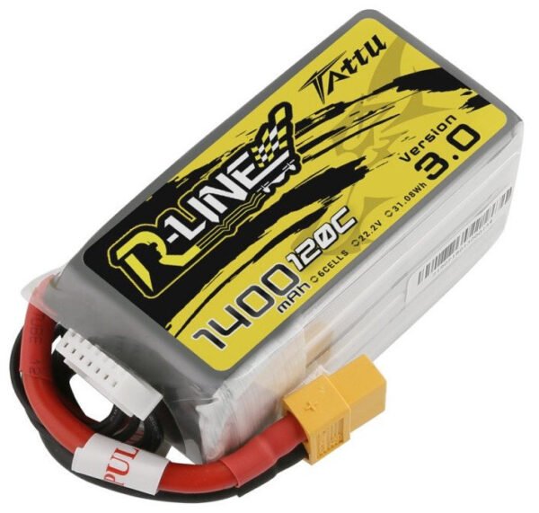 Akumuliatorius Tattu R-Line 3.0 1400mAh 22.2V 120C 6S1P XT60 - Image 2