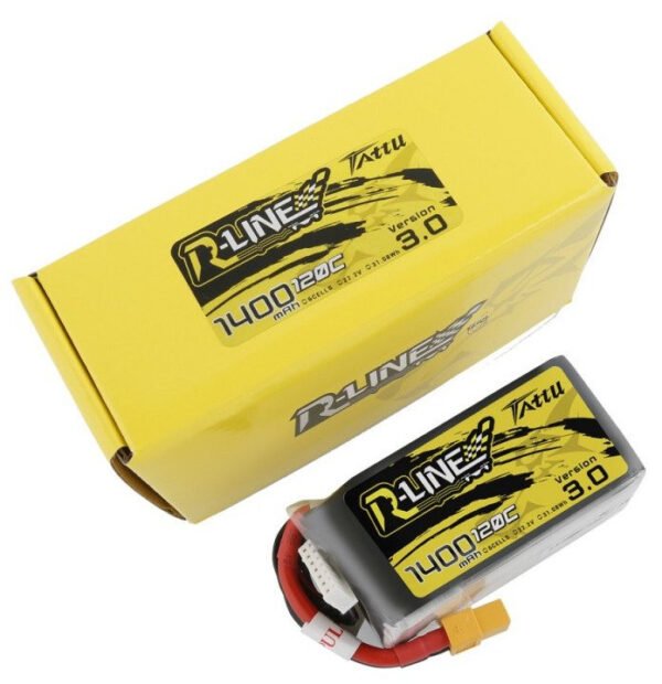 Akumuliatorius Tattu R-Line 3.0 1400mAh 22.2V 120C 6S1P XT60 - Image 4