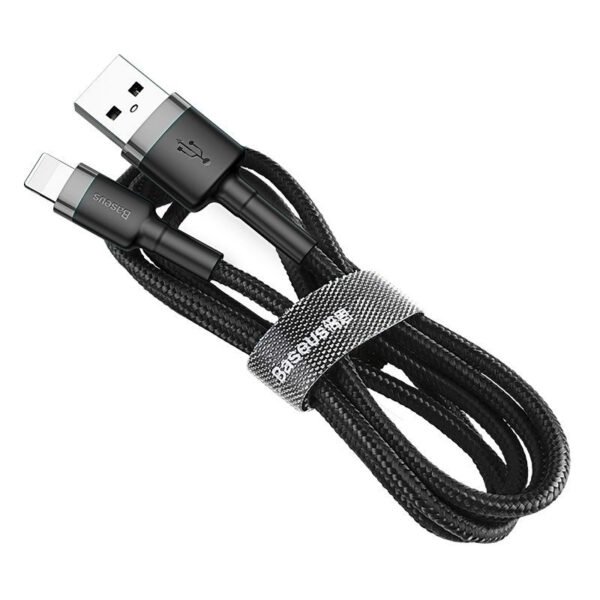 Baseus Cafule USB Lightning kabelis 2A 3 m (juodas+pilkas) - Image 2