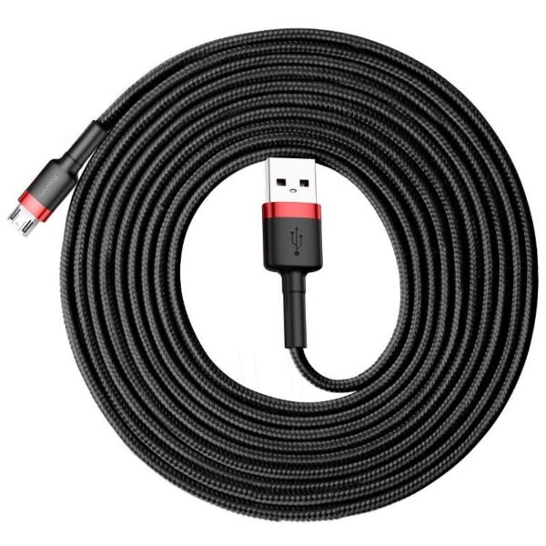 Baseus Cafule Micro USB kabelis 2A 3 m (juodas+raudonas) - Image 3
