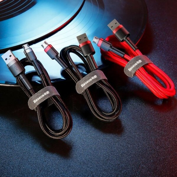 Baseus Cafule Micro USB kabelis 2A 3 m (juodas+raudonas) - Image 14