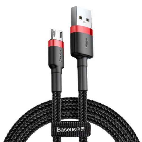 Baseus Cafule Micro USB kabelis 2A 3 m (juodas+raudonas) - Image 2
