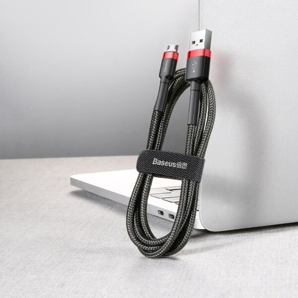 Baseus Cafule Micro USB kabelis 2A 3 m (juodas+raudonas) - Image 6