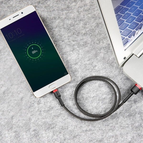 Baseus Cafule Micro USB kabelis 2A 3 m (juodas+raudonas) - Image 9