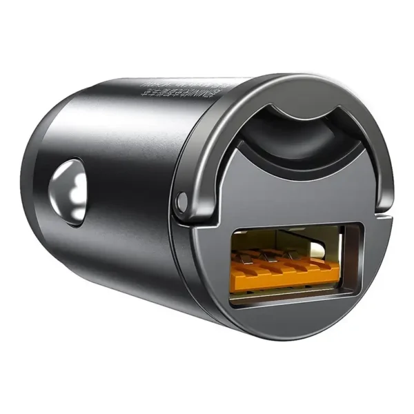 Baseus Tiny Star Mini greitojo įkrovimo automobilinis įkroviklis USB prievadas 30W pilkas - Image 6