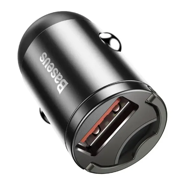 Baseus Tiny Star Mini greitojo įkrovimo automobilinis įkroviklis USB prievadas 30W pilkas - Image 4
