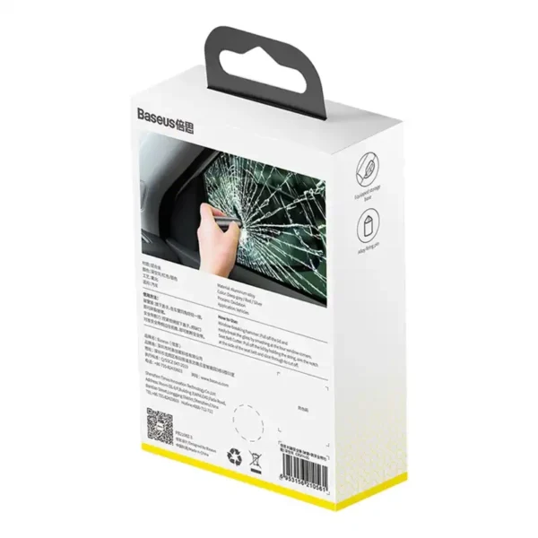 Saugos plaktukas Baseus Sharp Tool (langų daužymui + saugos diržų pjovimui) pilkas - Image 8