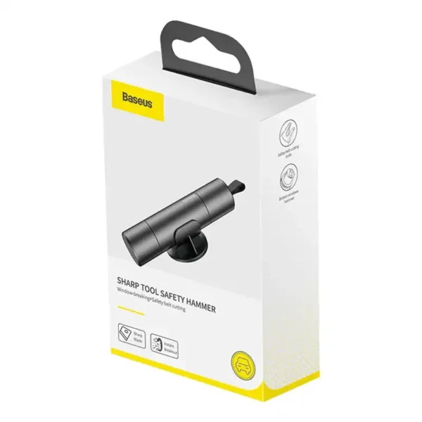 Saugos plaktukas Baseus Sharp Tool (langų daužymui + saugos diržų pjovimui) pilkas - Image 7