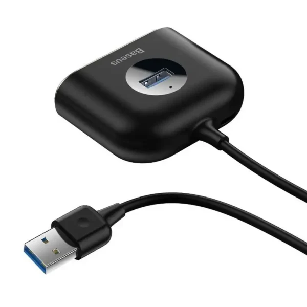 Baseus Square Round USB Adapteris, HUB USB 3.0 į 1x USB 3.0 + 3x USB 2.0, 1m (juodas) - Image 6