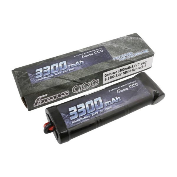 Akumuliatorius Gens Ace 3300mAh 8,4V NiMH Flat T Plug - Image 4