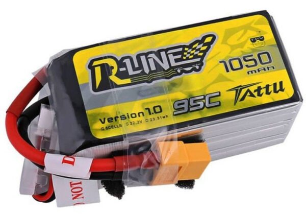 Akumuliatorius Tattu R-Line 1050mAh 22.2V 95C 6S1P XT60 - Image 2