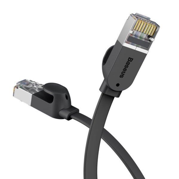Baseus Cat 6 UTP Ethernet RJ45 plokščias kabelis 1m juodas - Image 2