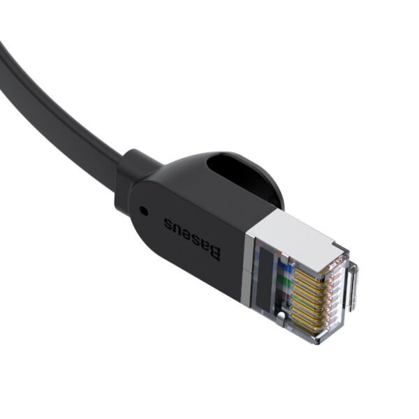 Baseus Cat 6 UTP Ethernet RJ45 plokščias kabelis 1m juodas - Image 3