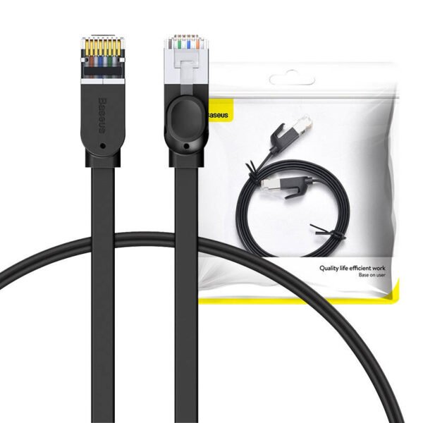 Baseus Cat 6 UTP Ethernet RJ45 plokščias kabelis 1m juodas - Image 9