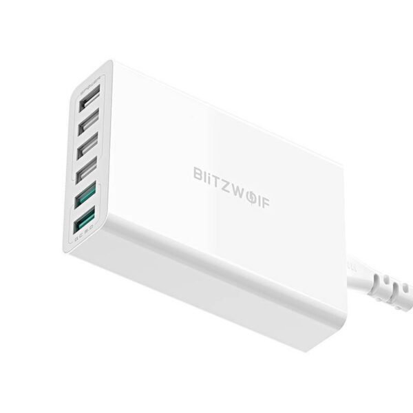 Įkroviklis 6x USB Blitzwolf BW-S15, QC 3.0, 60 W (baltas) - Image 5