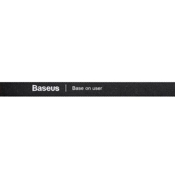 Baseus spalvingi apskritimo formos Velcro dirželiai 1 m juodi - Image 3