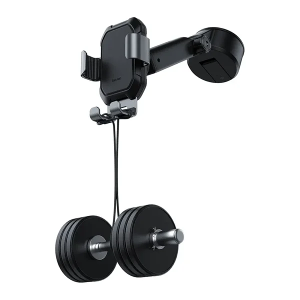 Baseus Tank telefono gravitacinis laikiklis su siurbtuku (juodas) - Image 6
