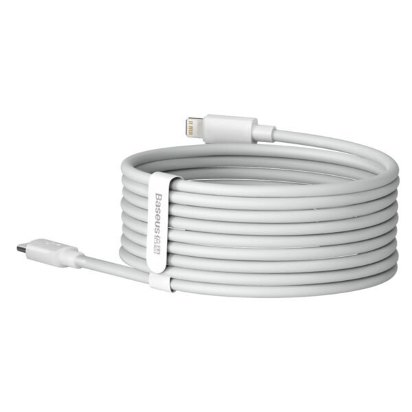 Baseus Simple Wisdom duomenų kabelio rinkinys USB-C to Lightning PD 20W (2PCS/Set) 1,5 m baltas - Image 7