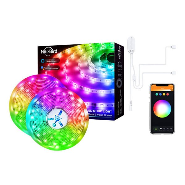 Išmanioji WiFi RGB LED juosta NiteBird SL3 (2x5 m), Tuya - Image 5