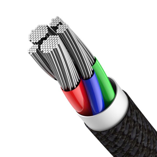 Baseus didelio tankio pintas kabelis iš Type-C į Lightning, PD, 20 W, 1 m (juodas) - Image 5