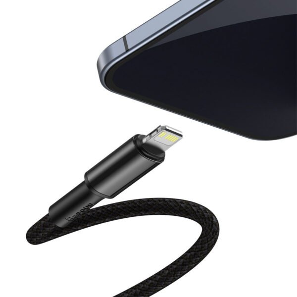 Baseus didelio tankio pintas kabelis iš Type-C į Lightning, PD, 20 W, 1 m (juodas) - Image 6
