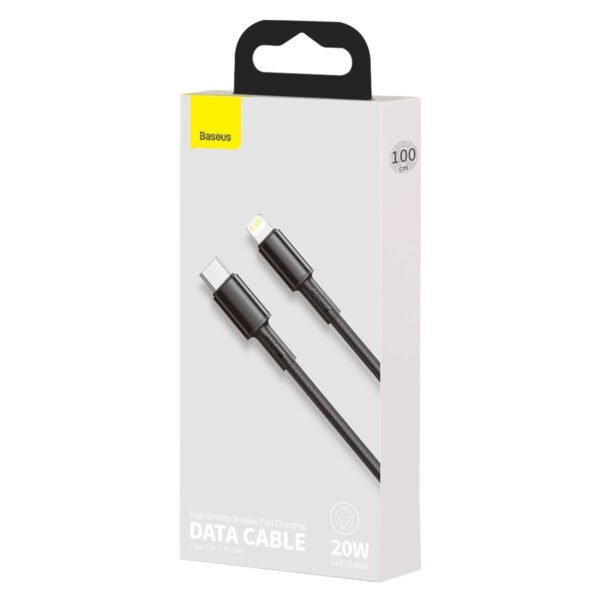 Baseus didelio tankio pintas kabelis iš Type-C į Lightning, PD, 20 W, 1 m (juodas) - Image 7