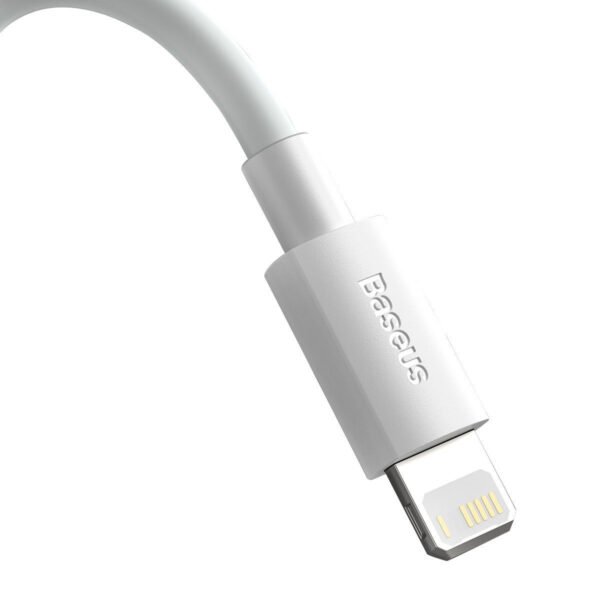 Baseus Simple Wisdom duomenų perdavimo kabelių rinkinys USB į Lightning 2.4A (2PCS / rinkinys）1,5 m baltas - Image 2