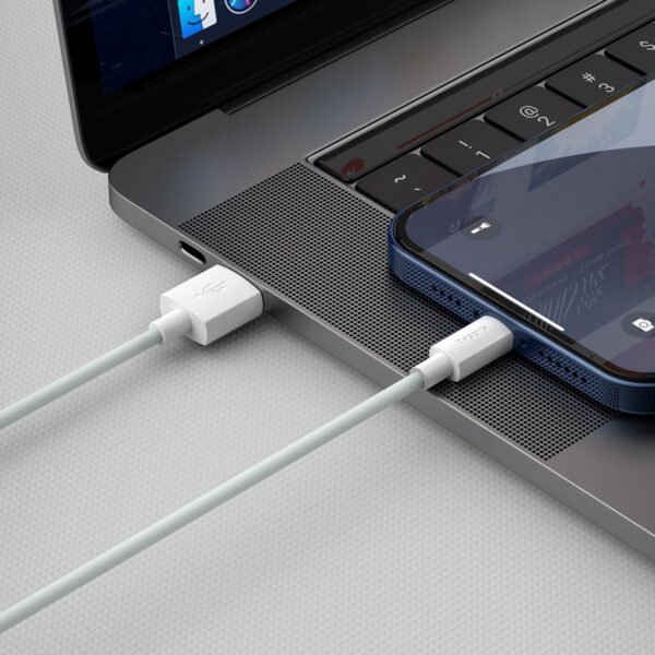 Baseus Simple Wisdom duomenų perdavimo kabelių rinkinys USB į Lightning 2.4A (2PCS / rinkinys）1,5 m baltas - Image 6